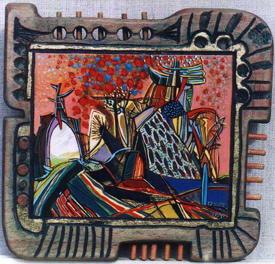   ... // The path ... ;1999; Painted Wood; 12x15 cm; sold 